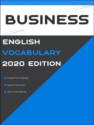 cover image of Business English Vocabulary 2020 Edition